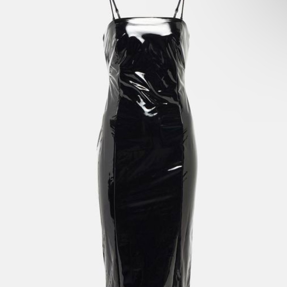 Wolford
Women's Black Faux Leather-paneled Mini Dress Brand New with Tags